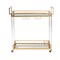 Baxton Studio Savannah Contemporary Glam and Luxe Gold Metal and Glass Wine Cart 220-12524-ZORO - alternate 4